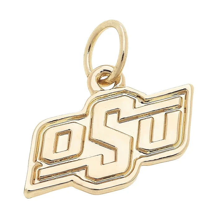 Oklahoma State Cowboys Shiny Gold Logo Charm