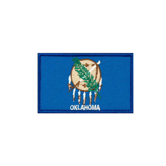 "Oklahoma State Flag" Embroidered Velcro Patch - Brotherhood Cornhole
