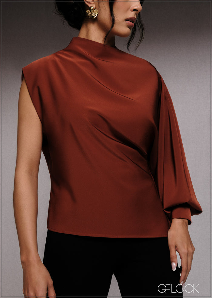 One Shoulder Asymmetric Top - 220526