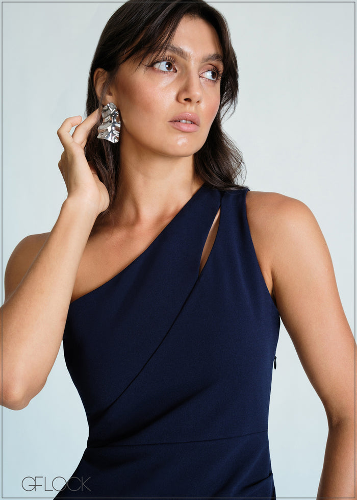One Shoulder Midi Dress - 170726