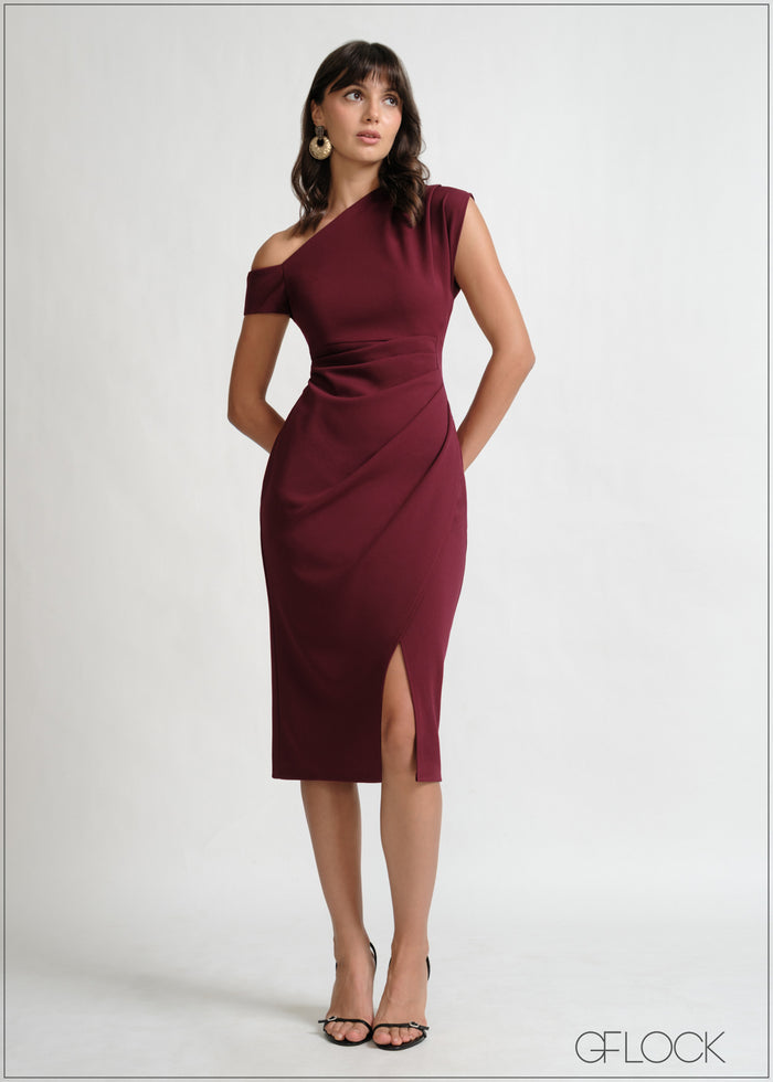 One Shoulder Midi Dress - 270426