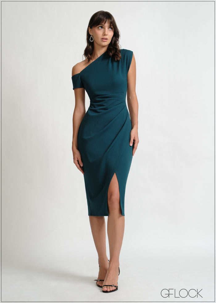 One Shoulder Midi Dress - 270426