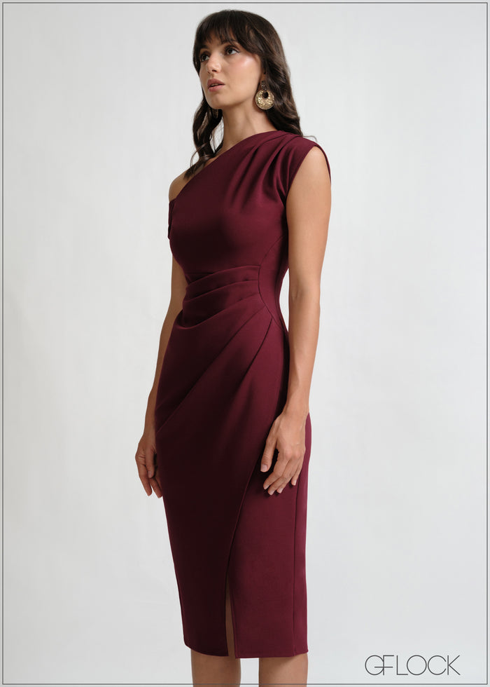 One Shoulder Midi Dress - 270426