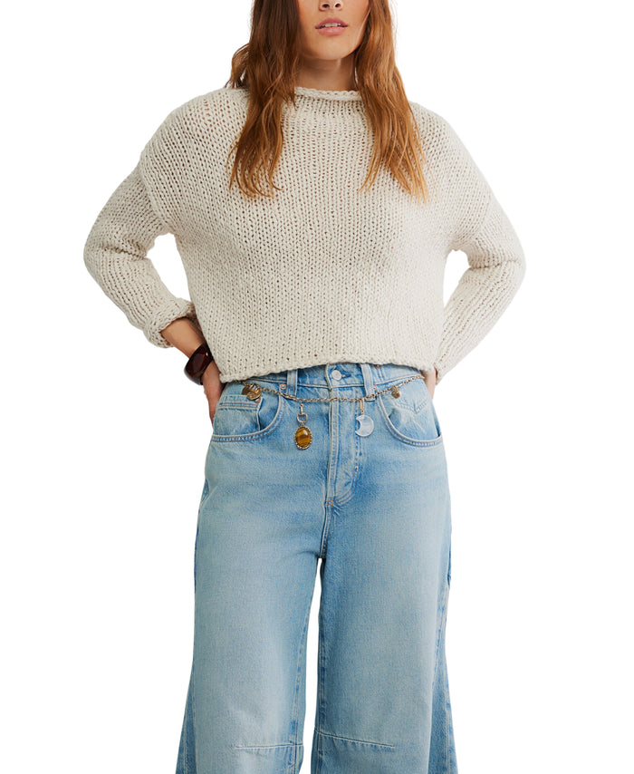Opal Roll Neck Sweater in Tea