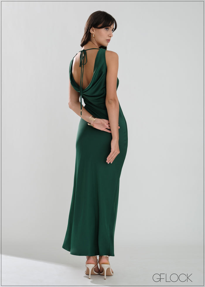 Open Back Cowl Dress - women’s dress alternate view - GFLOCK Sri Lanka