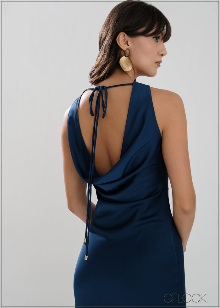 Open Back Cowl Dress - women’s dress alternate view - GFLOCK Sri Lanka