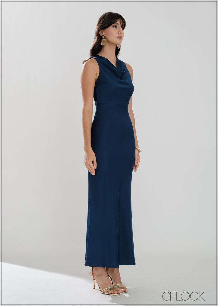 Open Back Cowl Dress - women’s dress alternate view - GFLOCK Sri Lanka