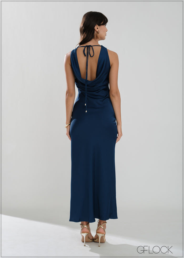 Open Back Cowl Dress - women’s dress alternate view - GFLOCK Sri Lanka