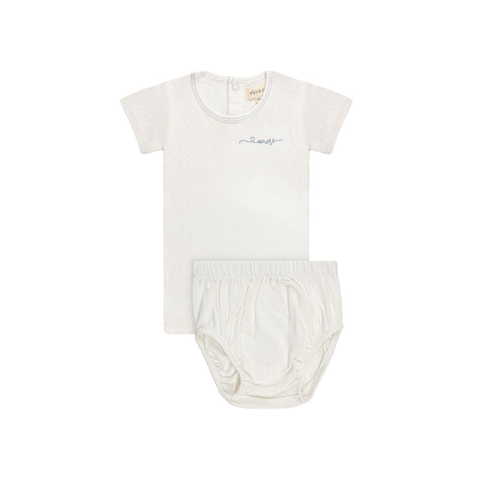 Organic Cotton Amore Pointelle Collection - Two Piece Set