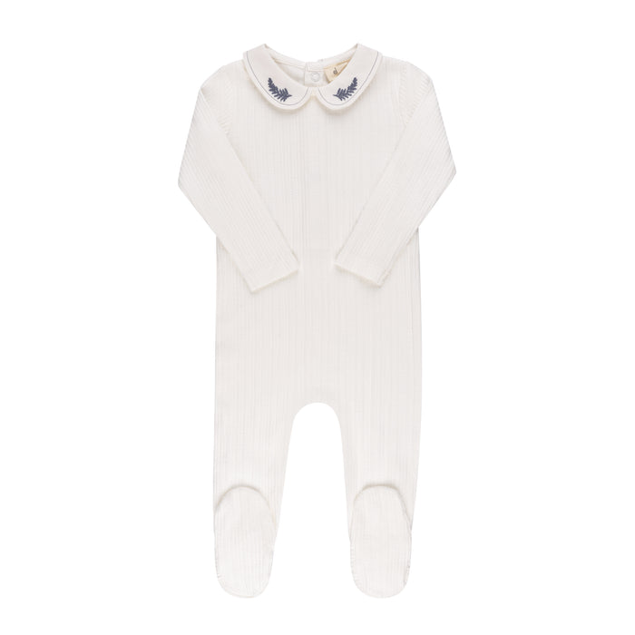 Organic Cotton Embroidered Collar Collection - Footie
