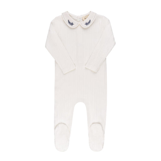 Organic Cotton Embroidered Collar Collection - Footie