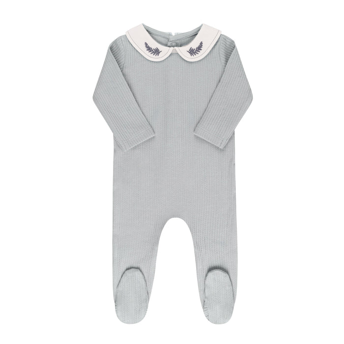 Organic Cotton Embroidered Collar Collection - Footie