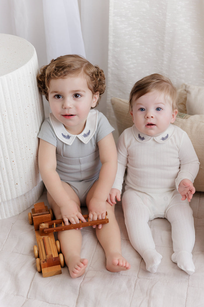 Organic Cotton Embroidered Collar Collection - Paci Clip