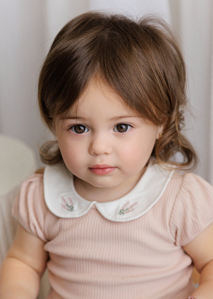 Organic Cotton Embroidered Collar Collection - Two Piece Set