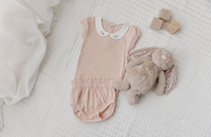 Organic Cotton Embroidered Collar Collection - Two Piece Set