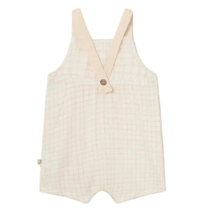 Organic Plaid Gauze Baby Overalls - Leo image 2