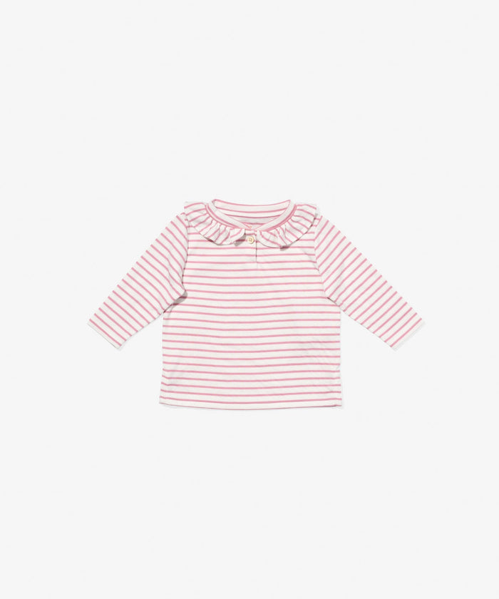 Oso & Me Hen Shirt in Rose Mini Stripe