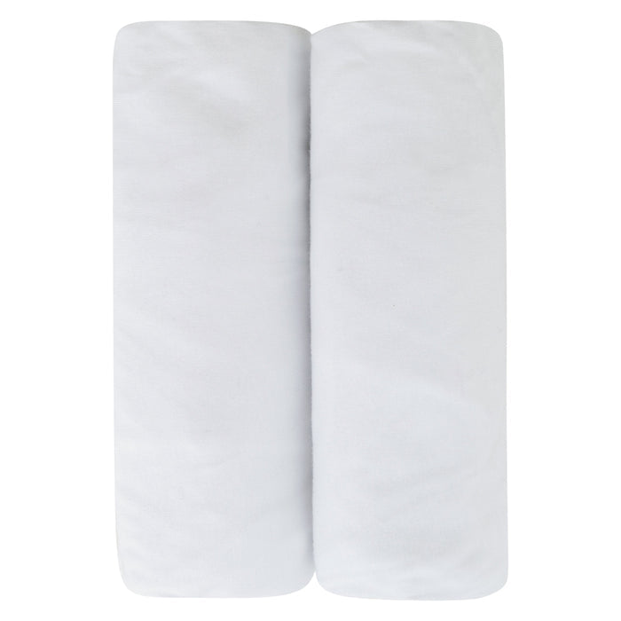 Two white towels on a white background