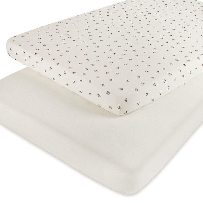 Breathable red Cherry Nursery Sheets