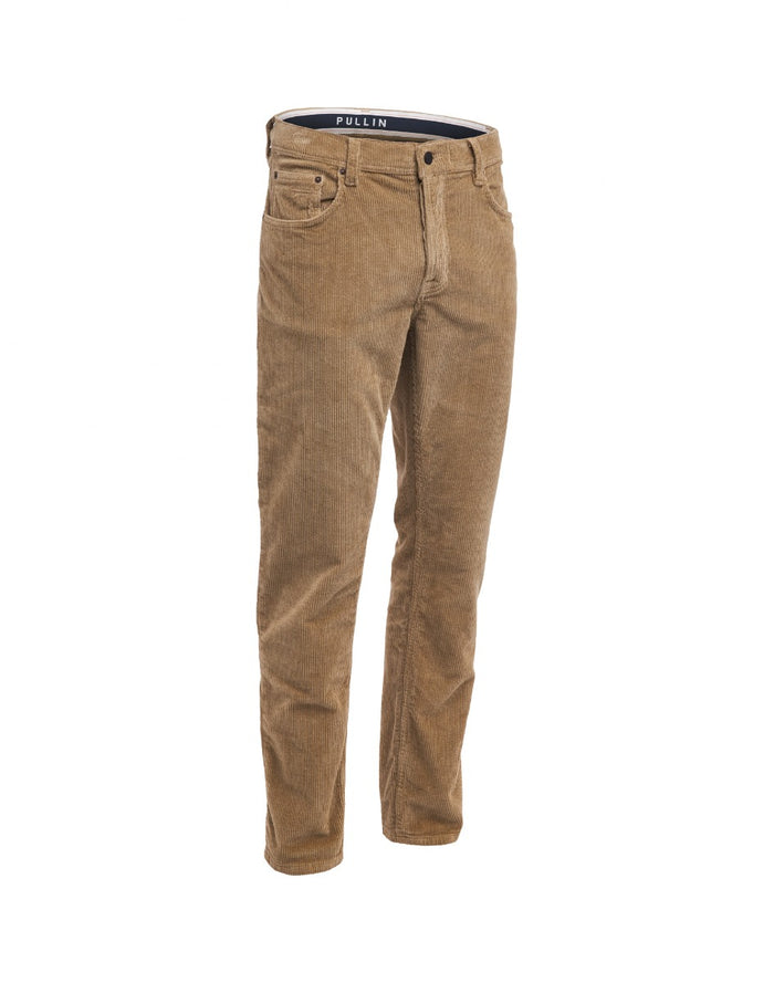 pantalon regular beige PULLIN en coton