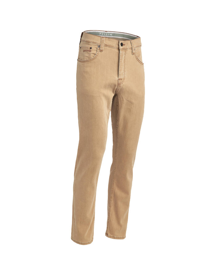 pantalon regular beige PULLIN en coton