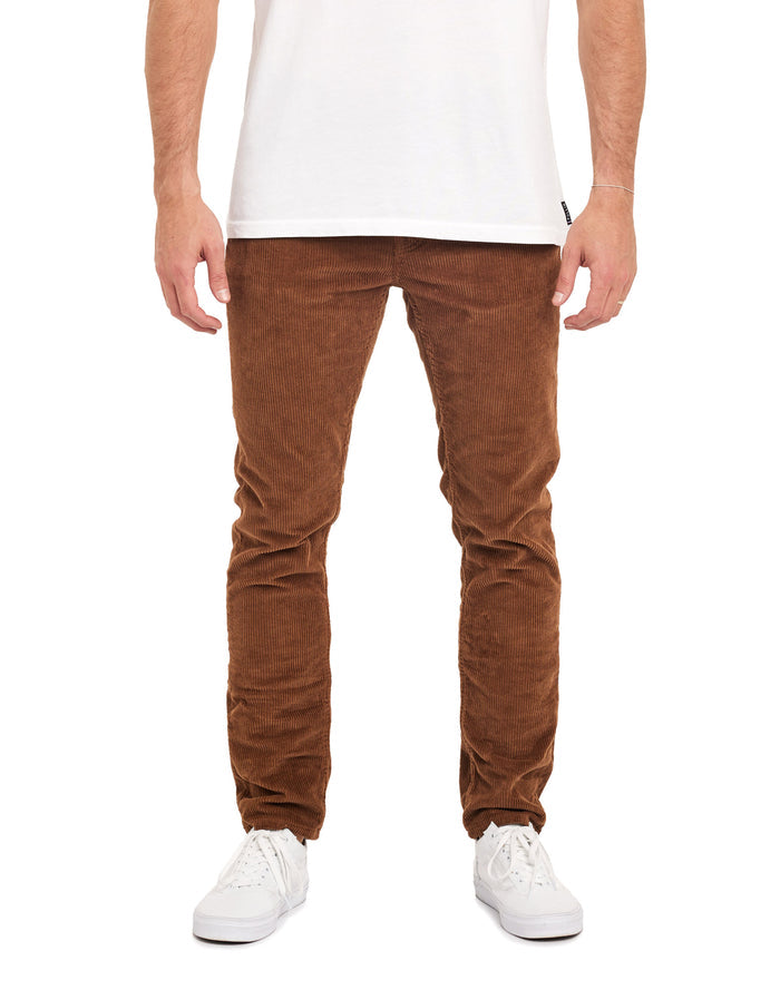 pantalon regular choco PULLIN en coton