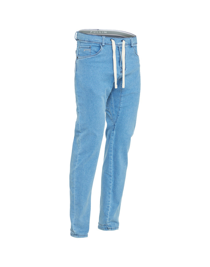 pantalon tapered lightblue PULLIN en coton