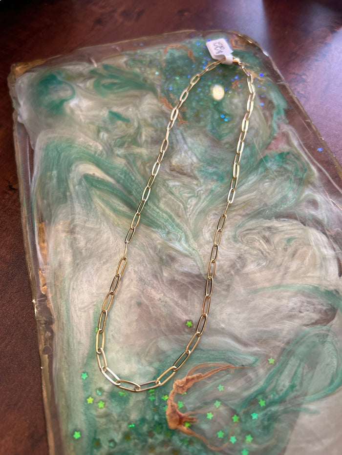 Paperclip necklace 18”
