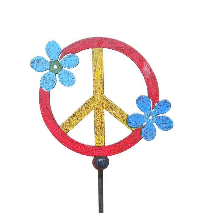 Peace Sign Plant Stake