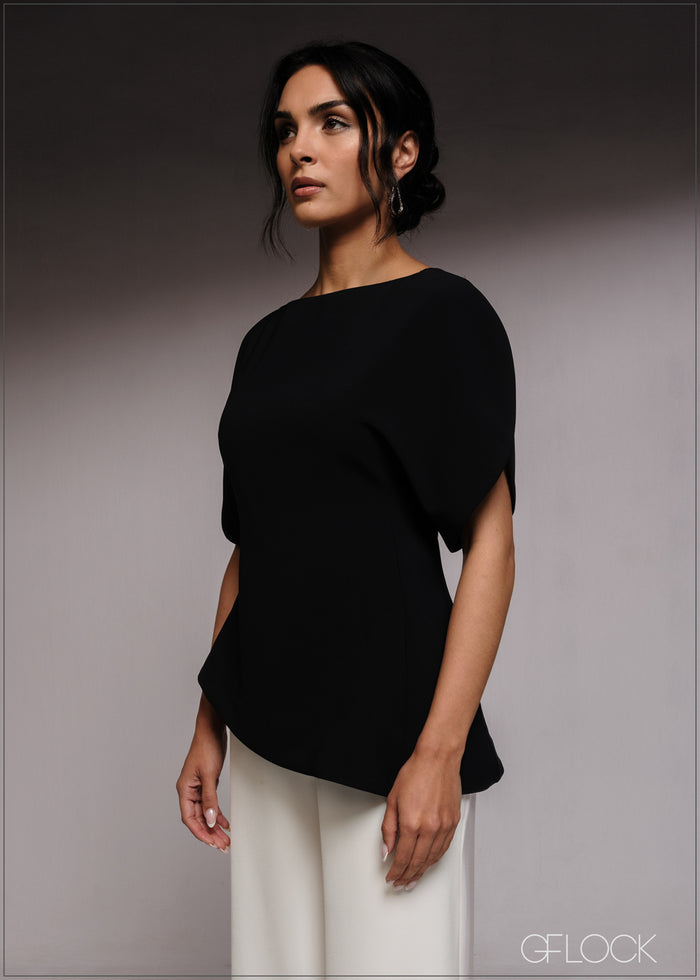 Petal Sleeve Asymmetric Top - 220526