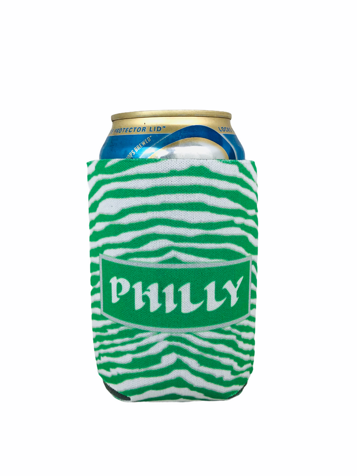 PHILADELPHIA EAGLES RETRO 1990'S STYLE ZUBAZ BEER KOOZIE