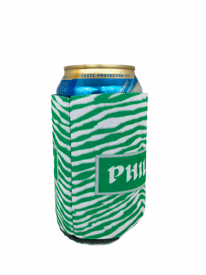 PHILADELPHIA EAGLES RETRO 1990'S STYLE ZUBAZ BEER KOOZIE