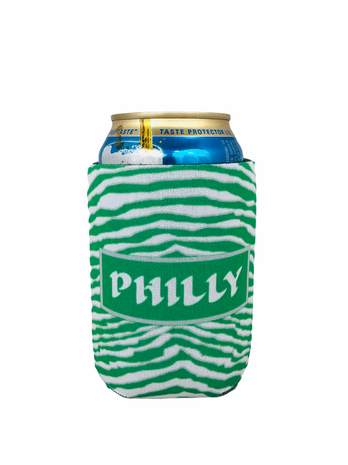 PHILADELPHIA EAGLES RETRO 1990'S STYLE ZUBAZ BEER KOOZIE
