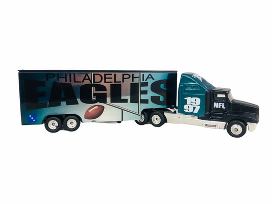 PHILADELPHIA EAGLES VINTAGE 1997 TEAM NFL MATCHBOX TRACTOR TRAILER DIE CAST