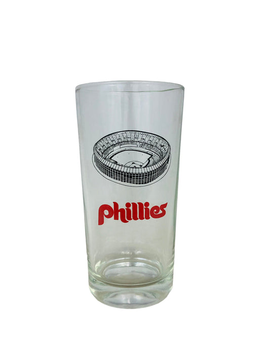 PHILADELPHIA PHILLIES VINTAGE 1980'S VETERANS STADIUM COCKTAIL GLASS