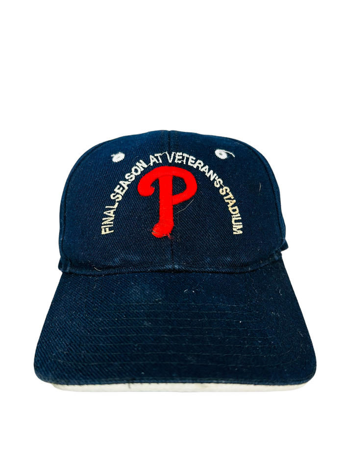 PHILADELPHIA PHILLIES VINTAGE 2003 FINAL SEASON VETERANS STADIUM STRAPBACK ADULT HAT