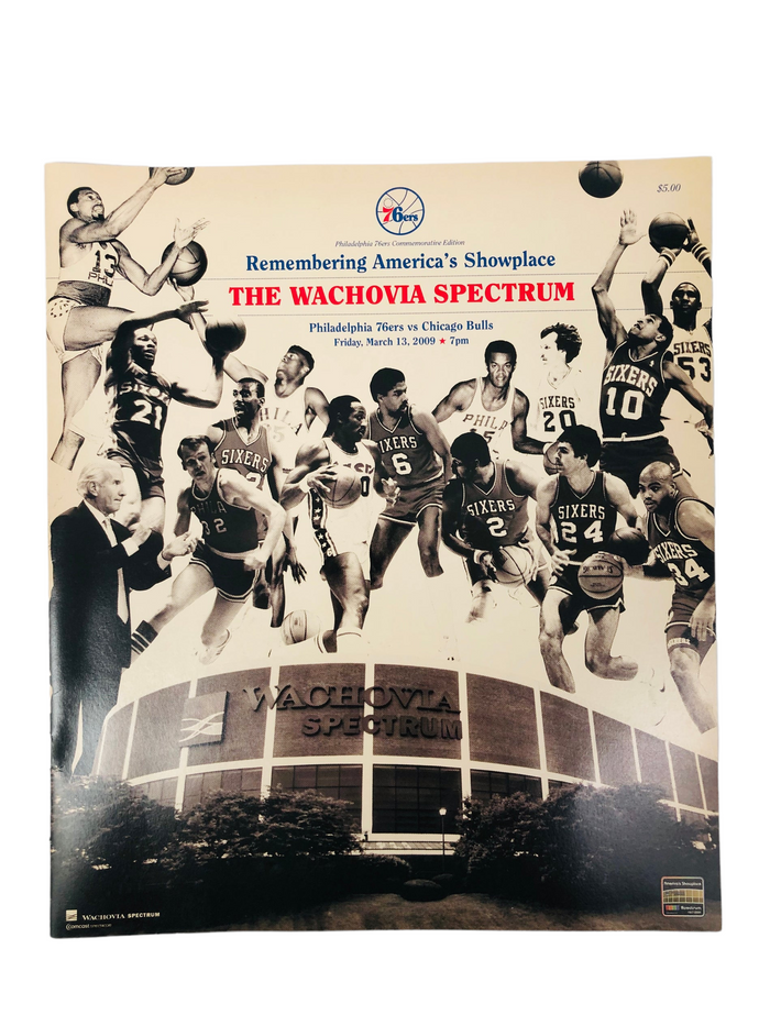 PHILADELPHIA SIXERS 76ERS 2009 LAST GAME AT SPECTRUM COMMEMORATIVE PROGRAM