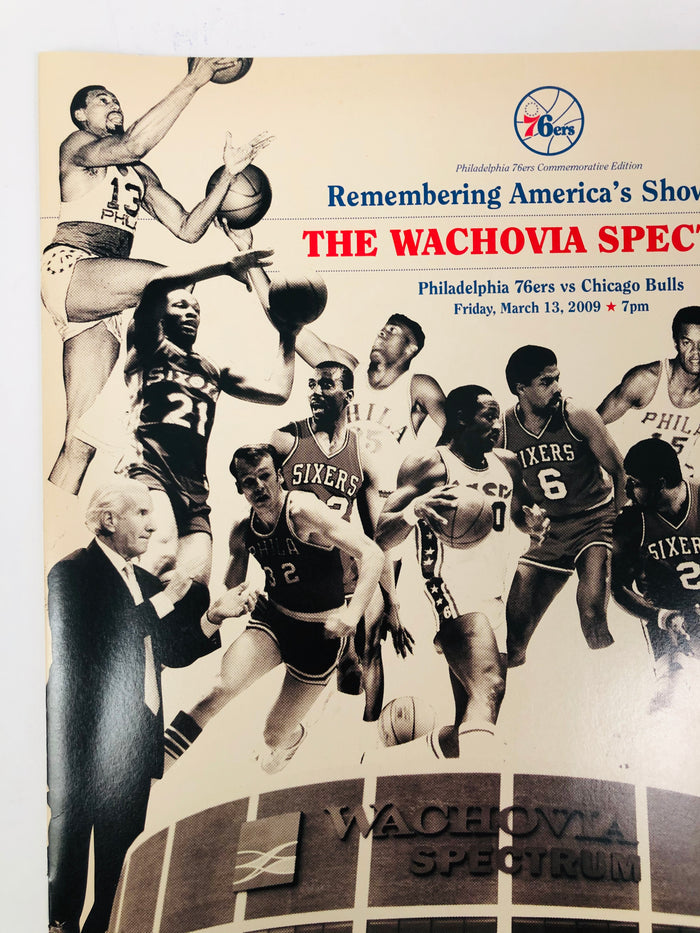 PHILADELPHIA SIXERS 76ERS 2009 LAST GAME AT SPECTRUM COMMEMORATIVE PROGRAM
