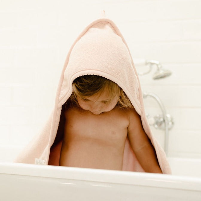 Pink Hooded Towel & Washcloth
