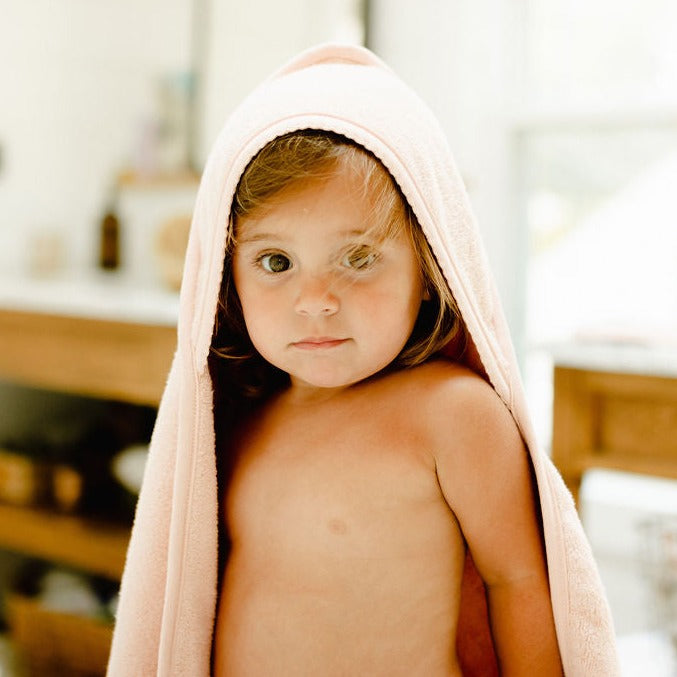 Pink Hooded Towel & Washcloth