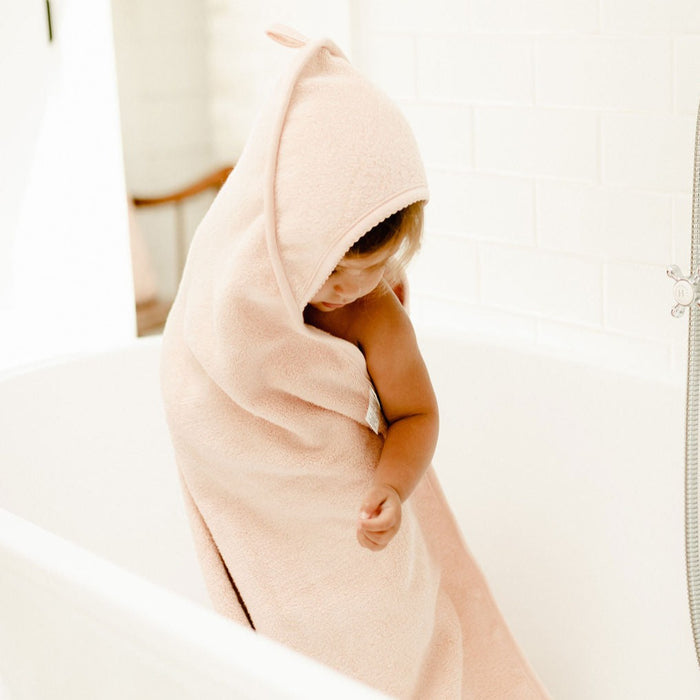 Pink Hooded Towel & Washcloth
