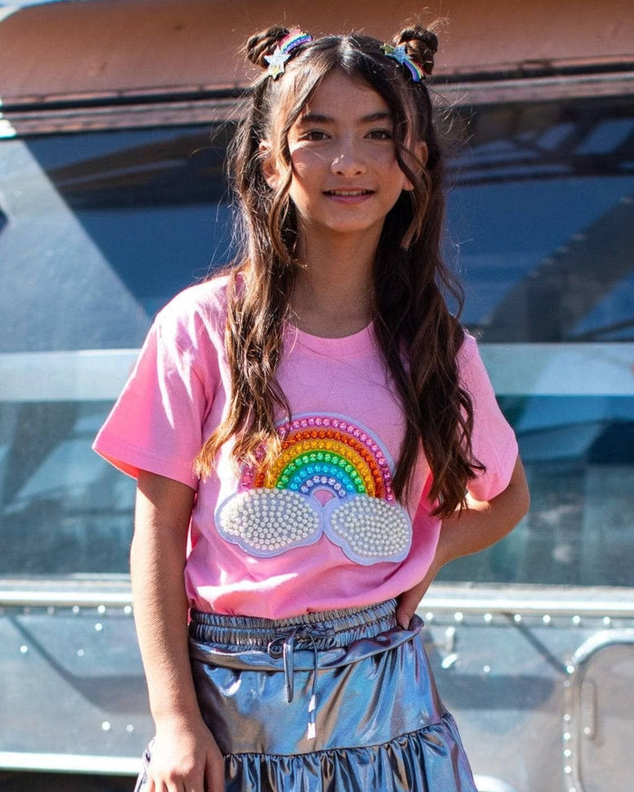Pink Rainbow Pearl Patch T-shirt   image 1