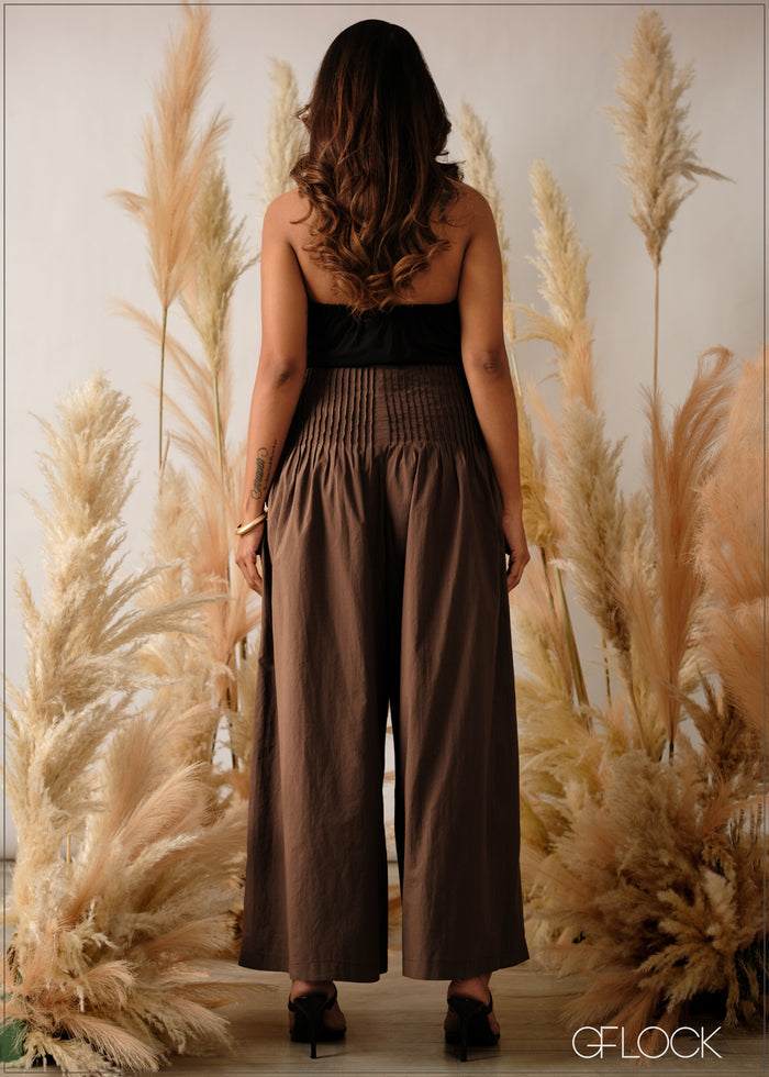 Pintuck Detail Culotte Pant - 240626
