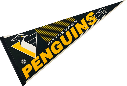 PITTSBURGH PENGUINS VINTAGE 1990'S NHL PENNANT - DEADSTOCK