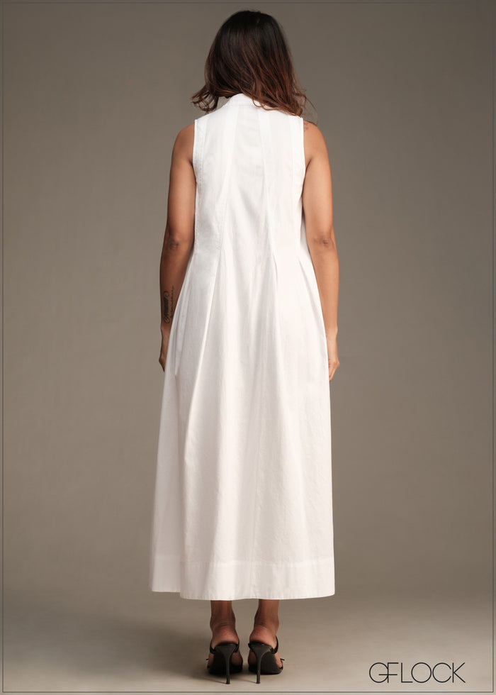 Pleated Midi Dress - 100426