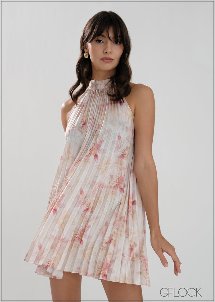 Pleated Mini Dress - 050626