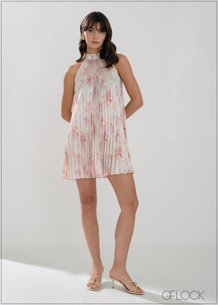 Pleated Mini Dress - 050626