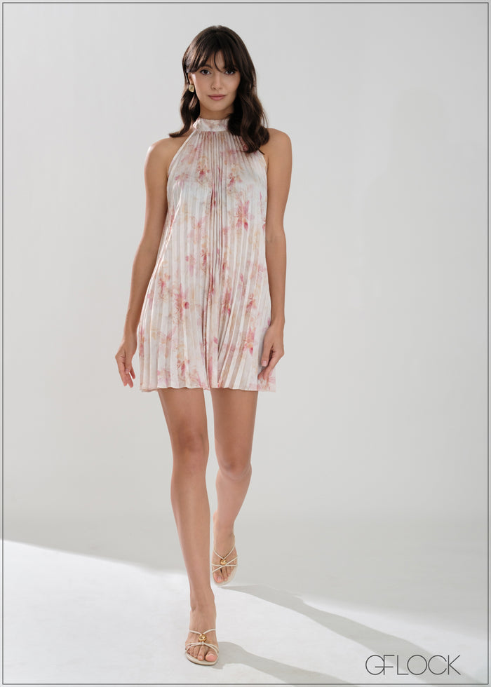 Pleated Mini Dress - 050626