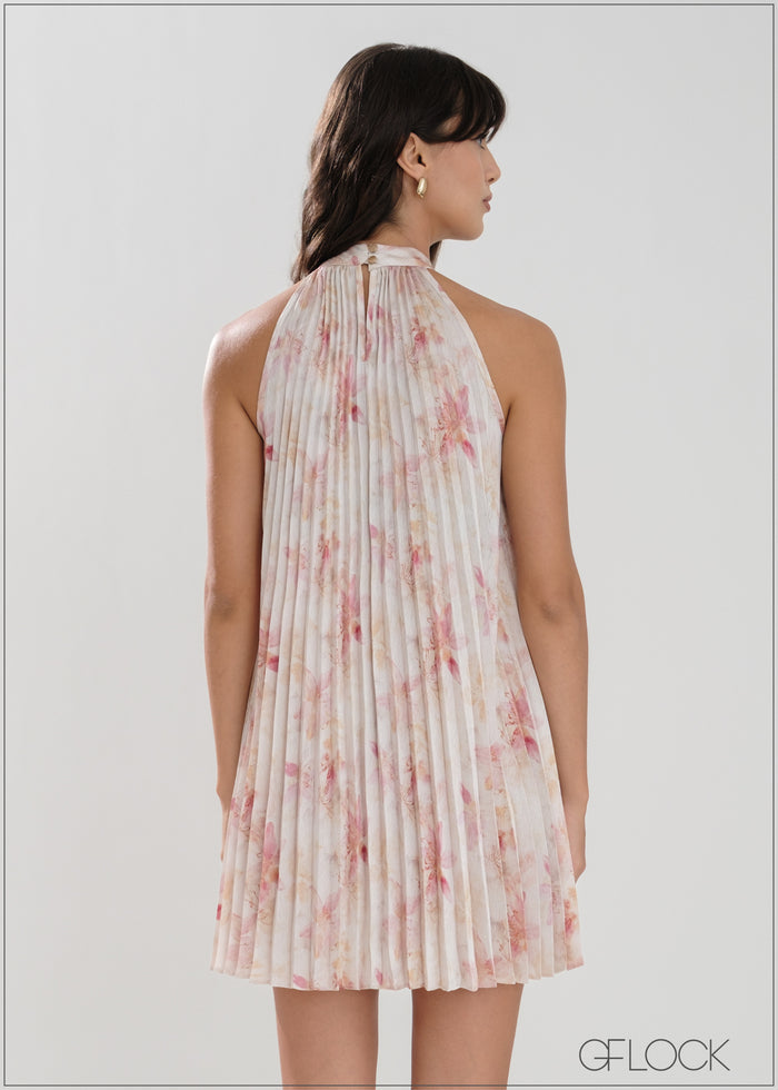 Pleated Mini Dress - 050626