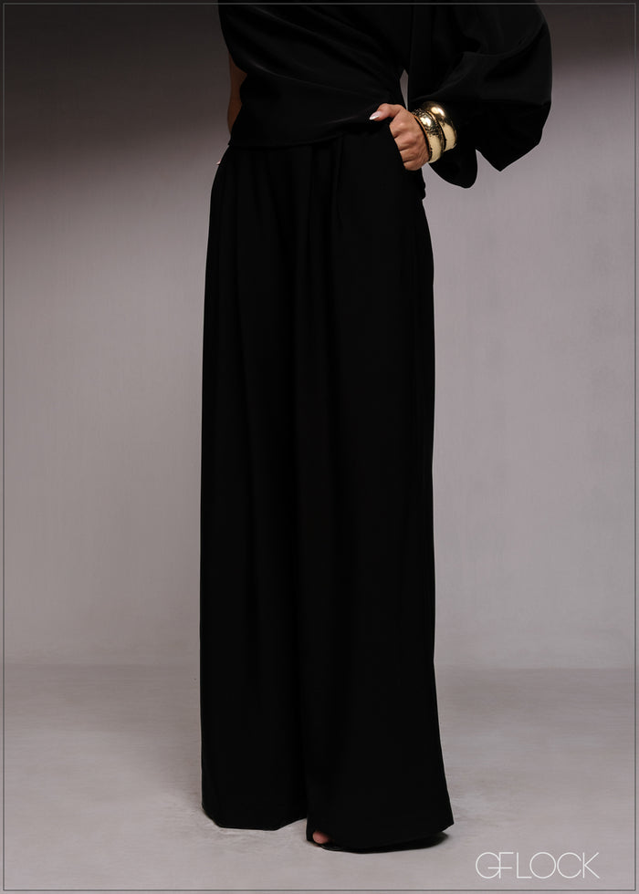 Pleated Wide Leg Pants - 220526